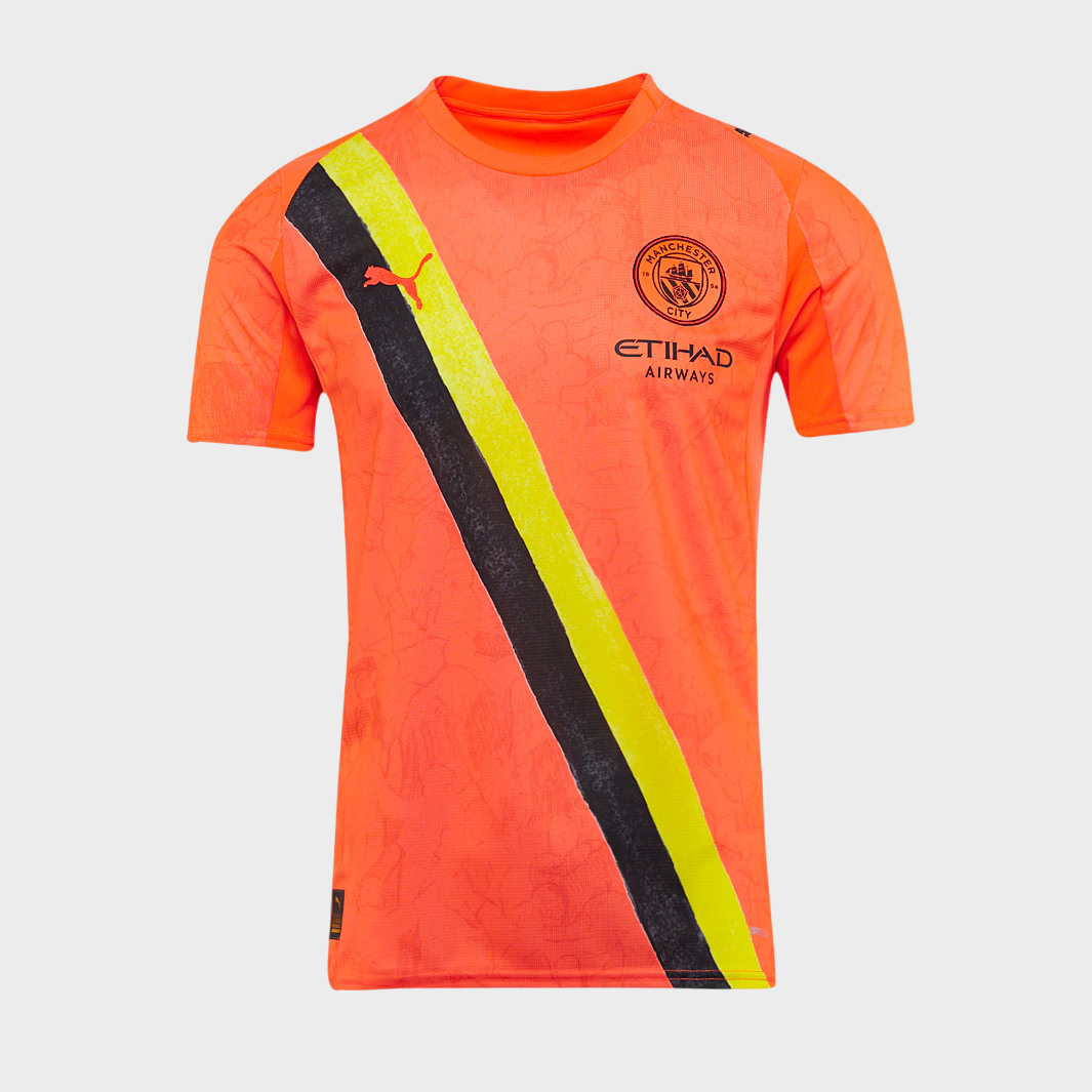 Camisa Manchester City x KidSuper 25/26 Torcedor Puma Masculina Laranja