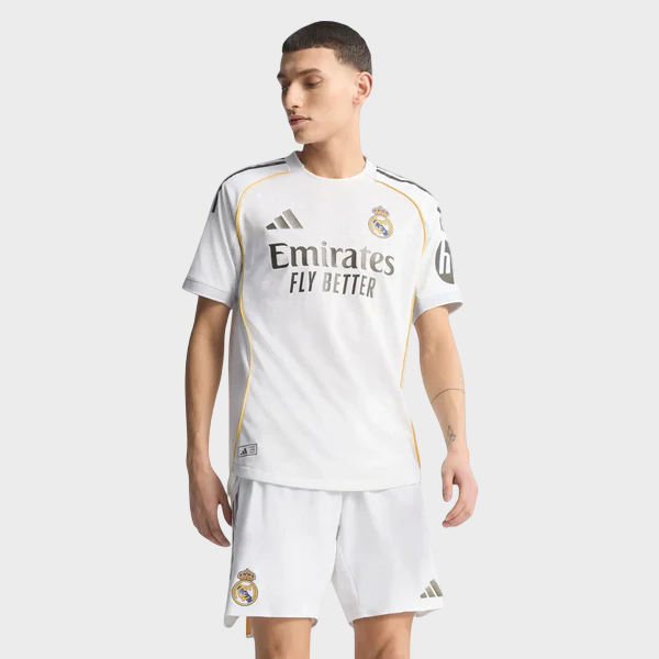 Camisa Real Madrid I 25/26 Torcedor Adidas Masculina Branco