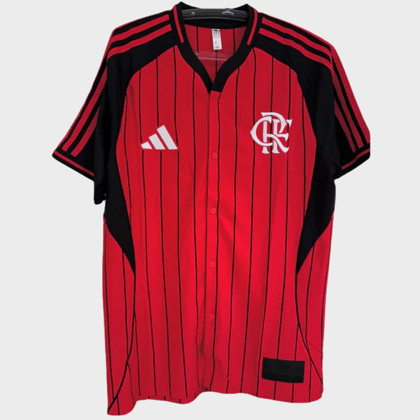 Camisa Flamengo US 2025 Adidas Vermelho e Preto