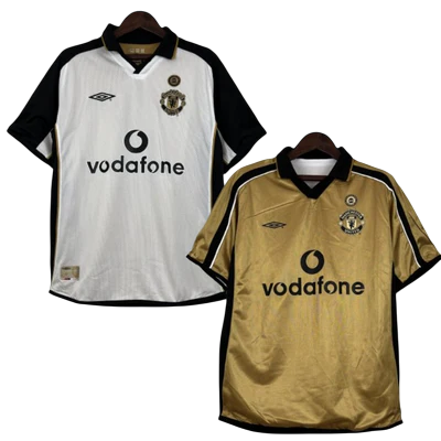Camisa Retrô Manchester United 2001/2002 Dupla Face