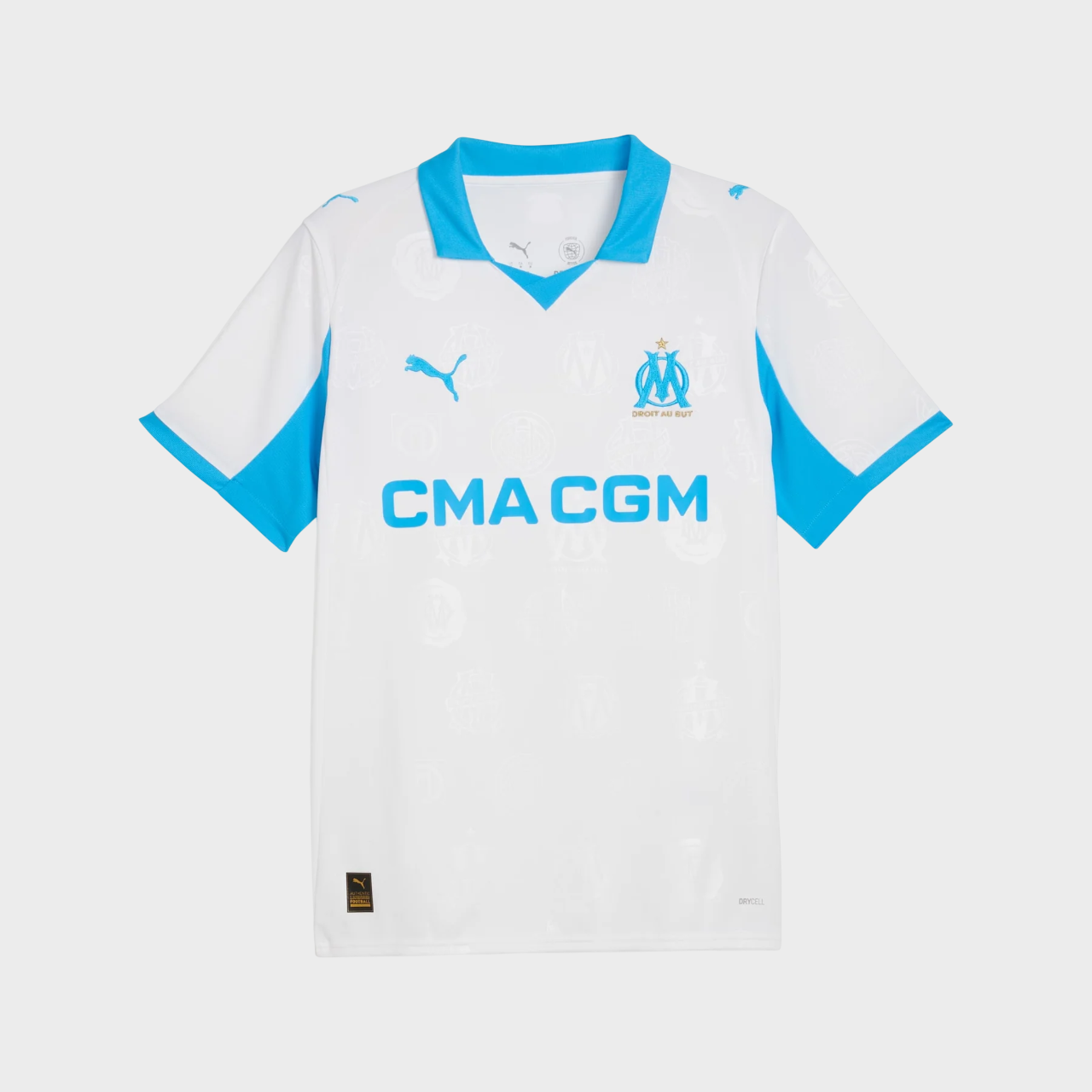 Camisa Olympique de Marseille I 25/26 Torcedor Puma Masculina Branco