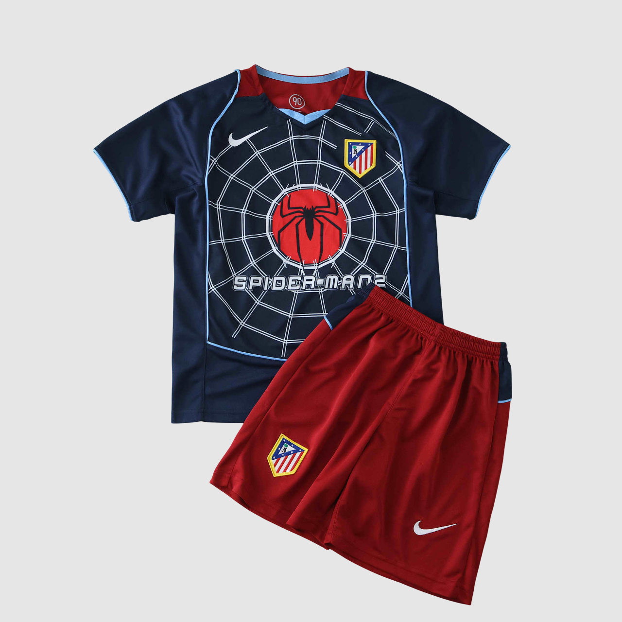 Conjunto Infantil Retrô Atlético De Madrid II 2004/2005 Spider Man