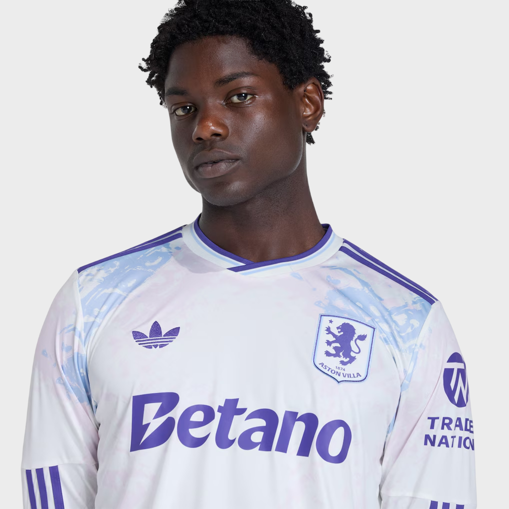 Camisa Manga Longa Aston Villa III 25/26 Torcedor Adidas Masculina Branco