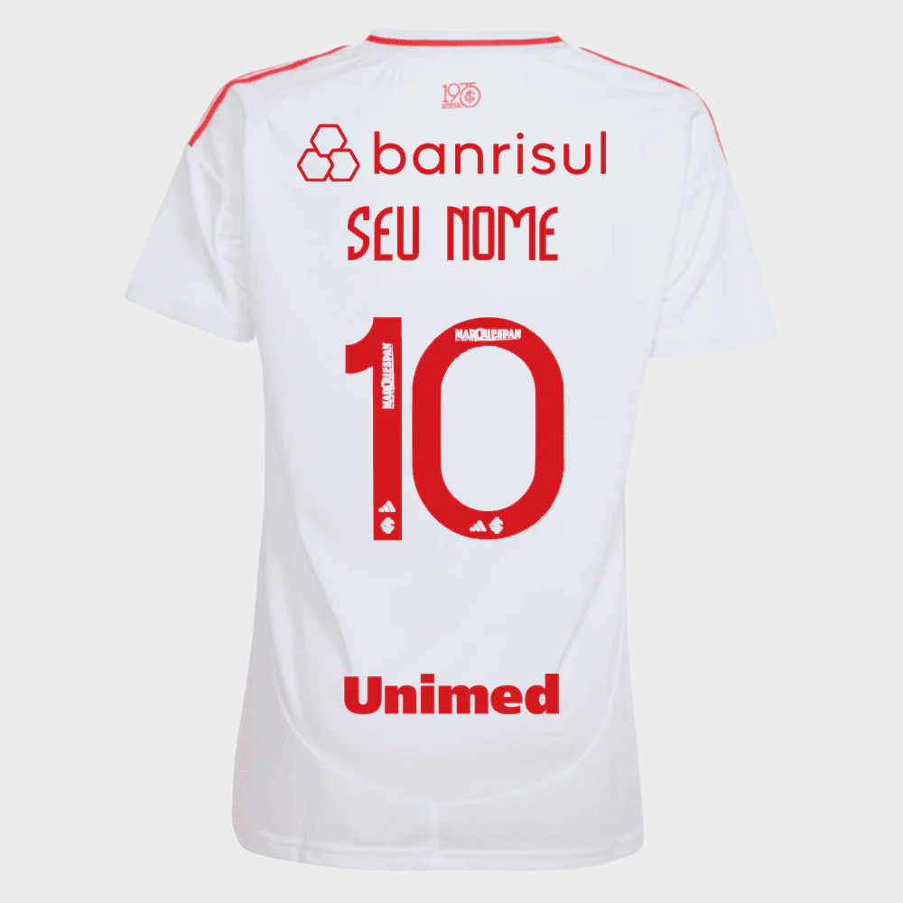 Camisa Internacional II 25/26 Feminina Branco Patrocínios