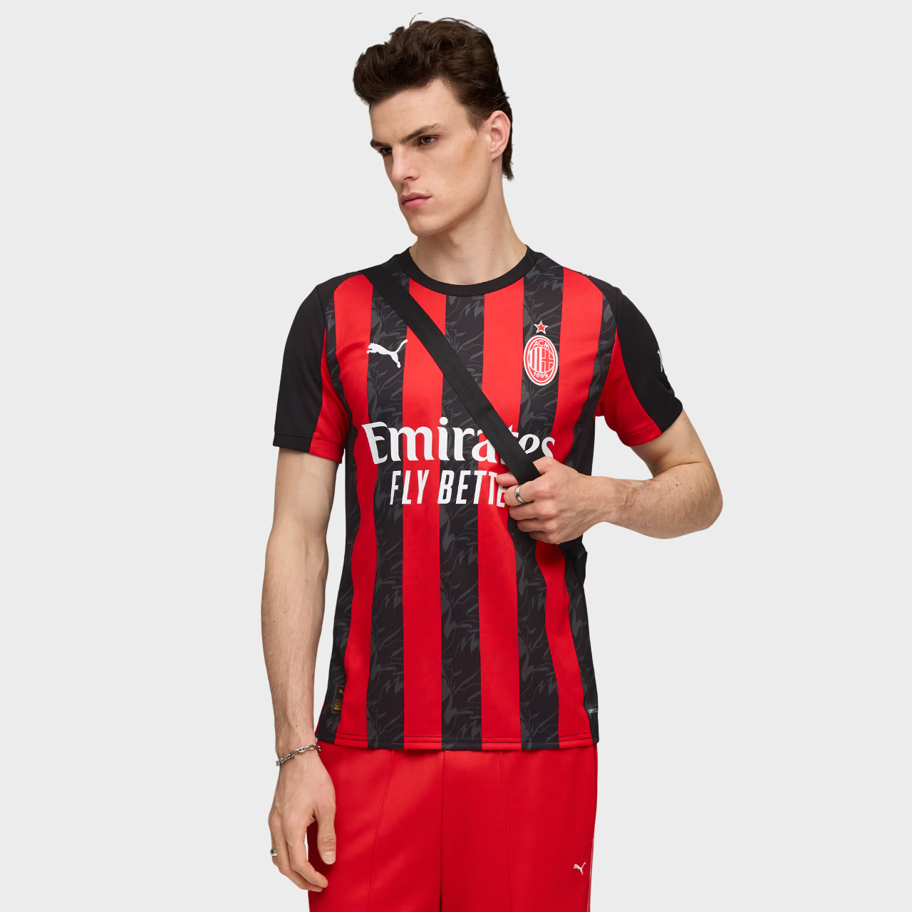 Camisa Milan I 25/26 Torcedor Puma Vermelha