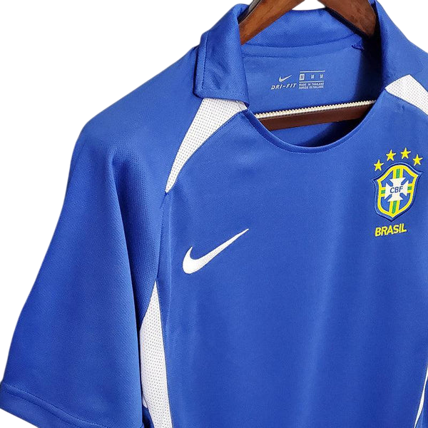 Camisa Retrô Brasil II 2002 Nike Azul