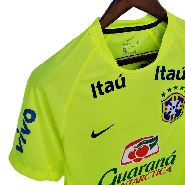 Camisa Brasil Treino Nike Verde Fluorescente