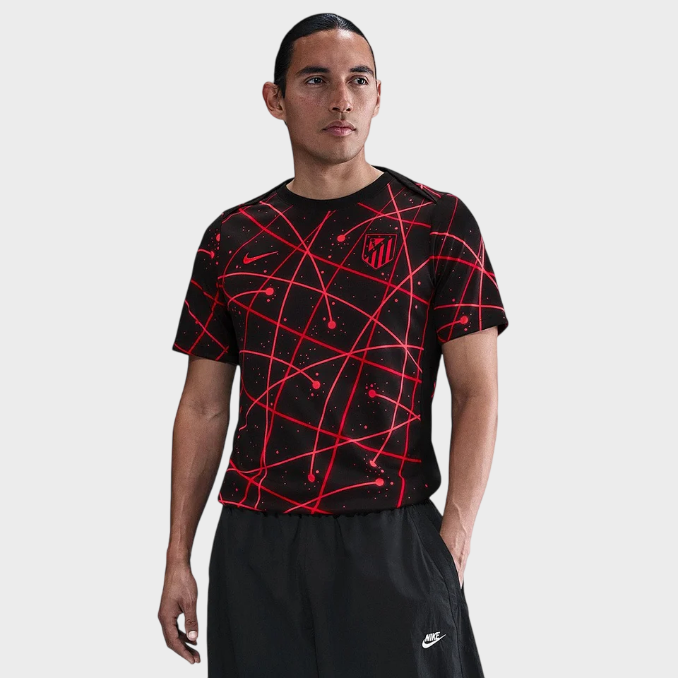 Camisa Atlético de Madrid Pré-Jogo 25/26 Torcedor Nike Masculina Vermelho