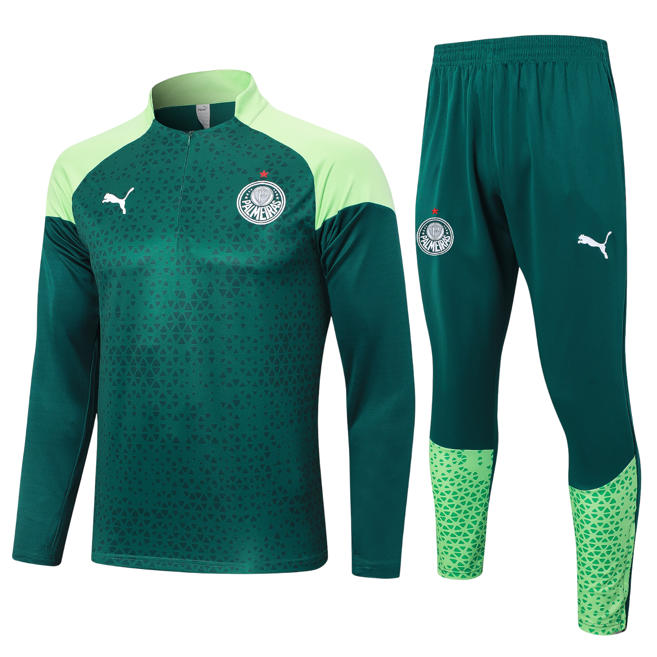 Conjunto Agasalho Treino Palmeiras 24/25 Verde Escuro