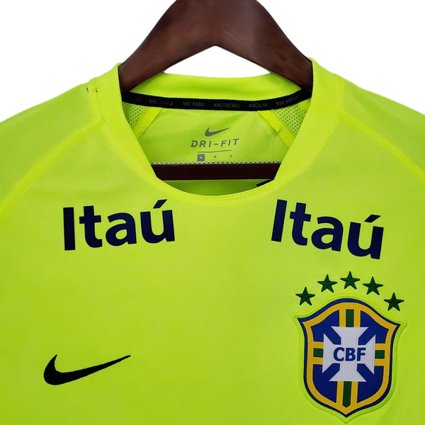 Camisa Brasil Treino Nike Verde Fluorescente