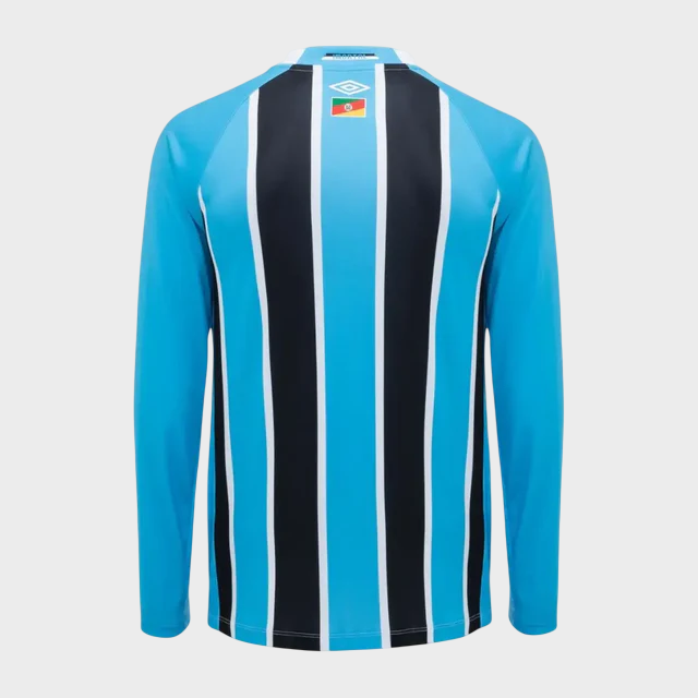 Camisa Manga Longa Grêmio I 25/26 Torcedor Masculina Azul e Preto