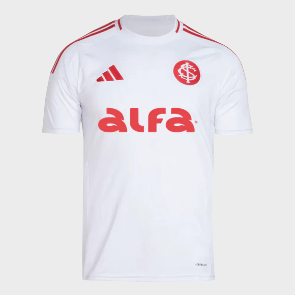 Camisa Internacional II 25/26 Torcedor Masculina Branco Patrocínios