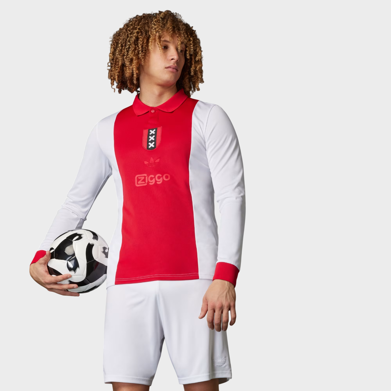 Camisa Manga Longa Ajax 25/26 Especial 125 anos Vermelho e Branco