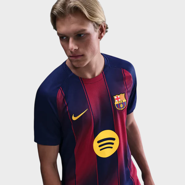 Camisa Barcelona I 25/26 Torcedor Nike Masculina Azul e Grená