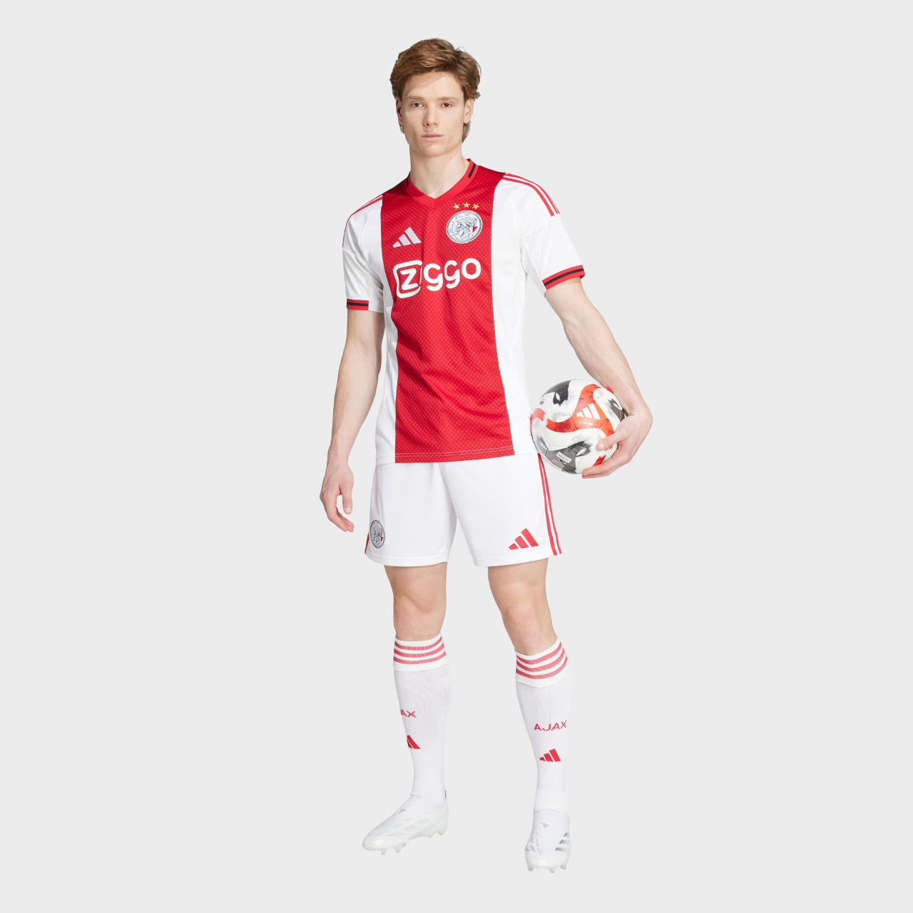 Camisa Ajax I 25/26 Torcedor adidas Masculina Vermelho e Branco