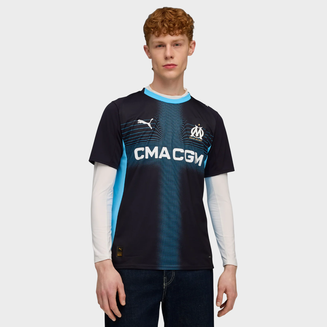Camisa Olympique de Marseille II 25/26 Torcedor Puma Masculina Preto
