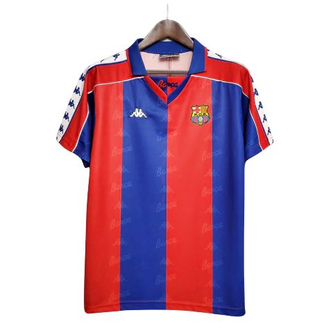 Camisa Retrô Barcelona I 1992/1995 Kappa Azul e Grená