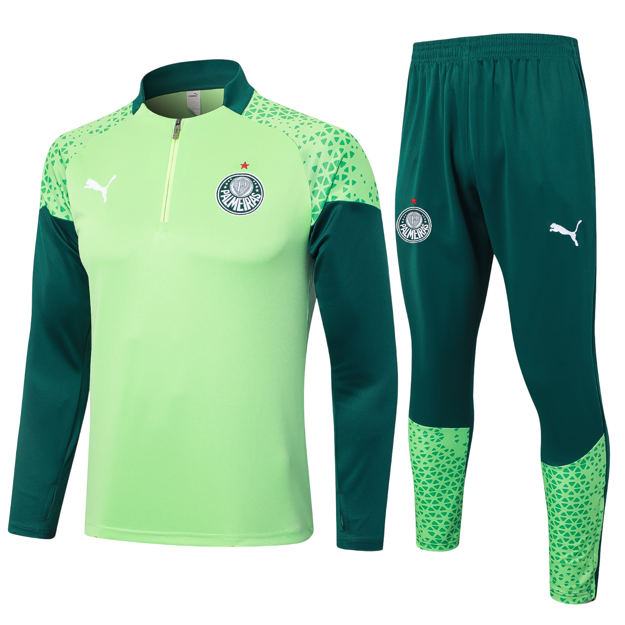 Conjunto Agasalho Treino Palmeiras 24/25 Verde Claro