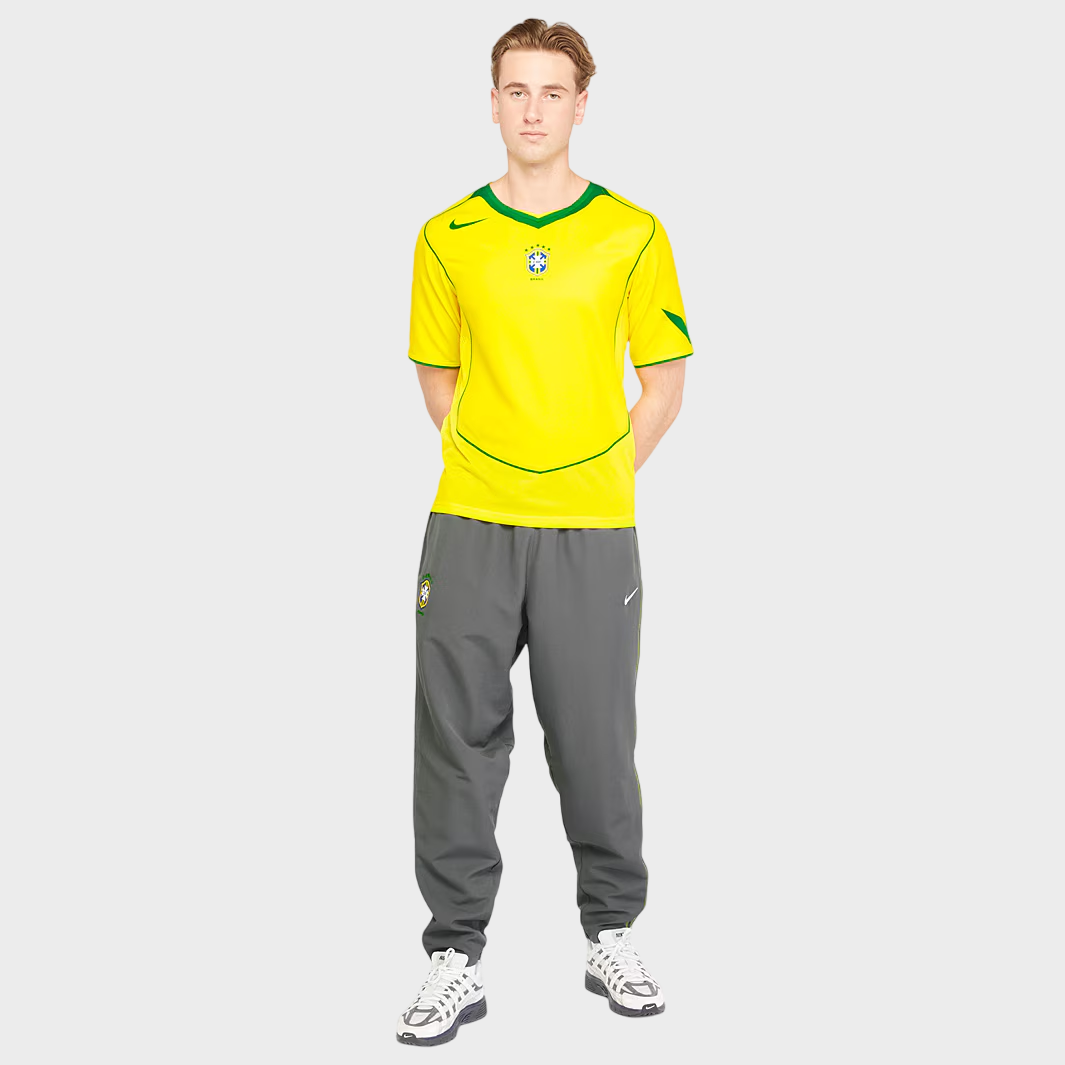 Camisa Retrô Brasil I 2004 Torcedor Nike Masculina Amarela