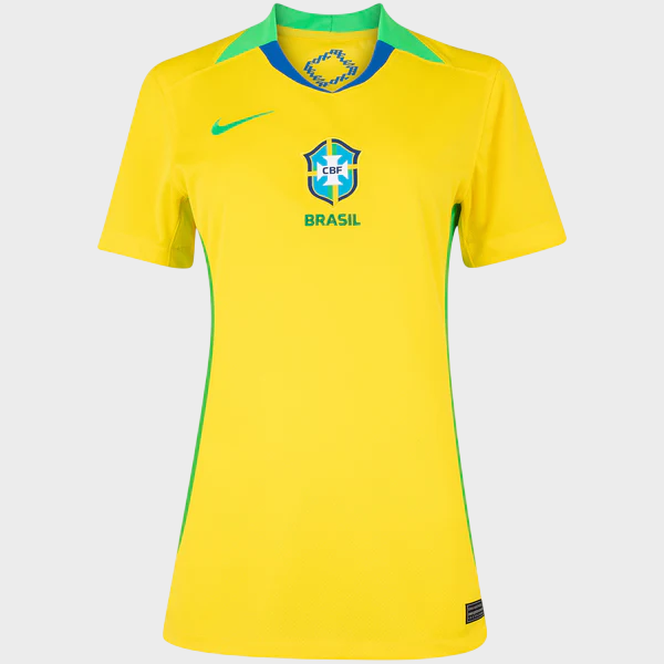 Camisa Brasil I 25/26 Feminina Nike Amarela