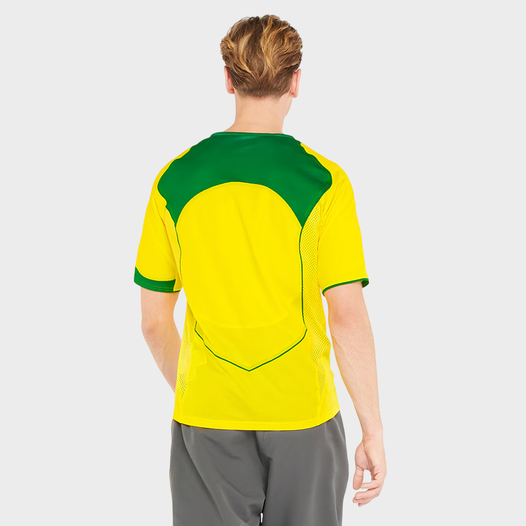 Camisa Retrô Brasil I 2004 Torcedor Nike Masculina Amarela