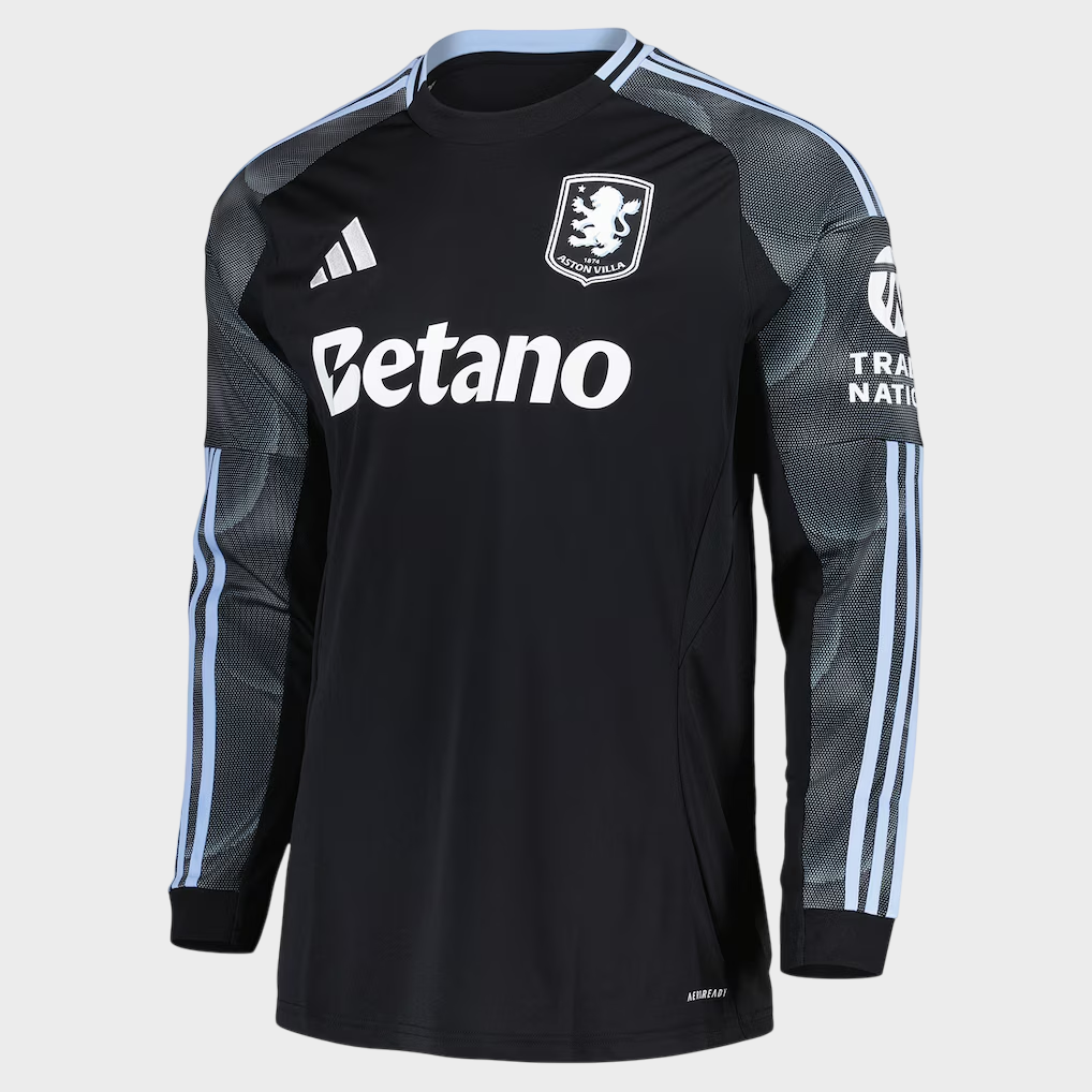 Camisa Manga Longa Aston Villa II 25/26 Torcedor Adidas Masculina Preto