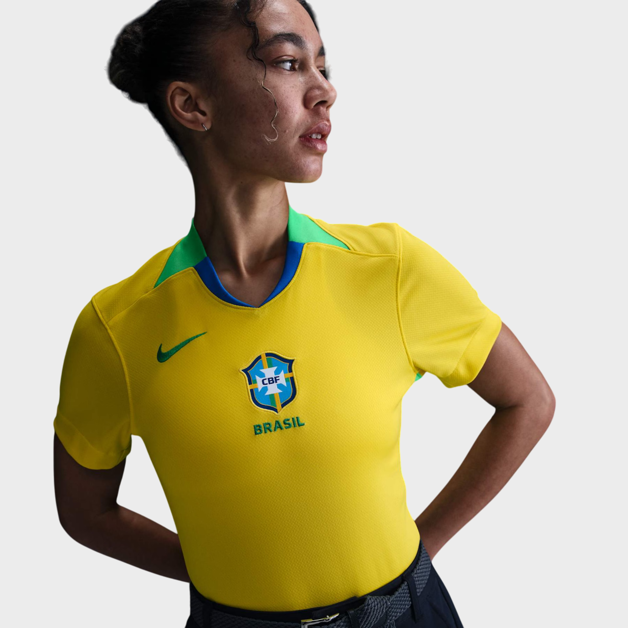 Camisa Brasil I 25/26 Feminina Nike Amarela