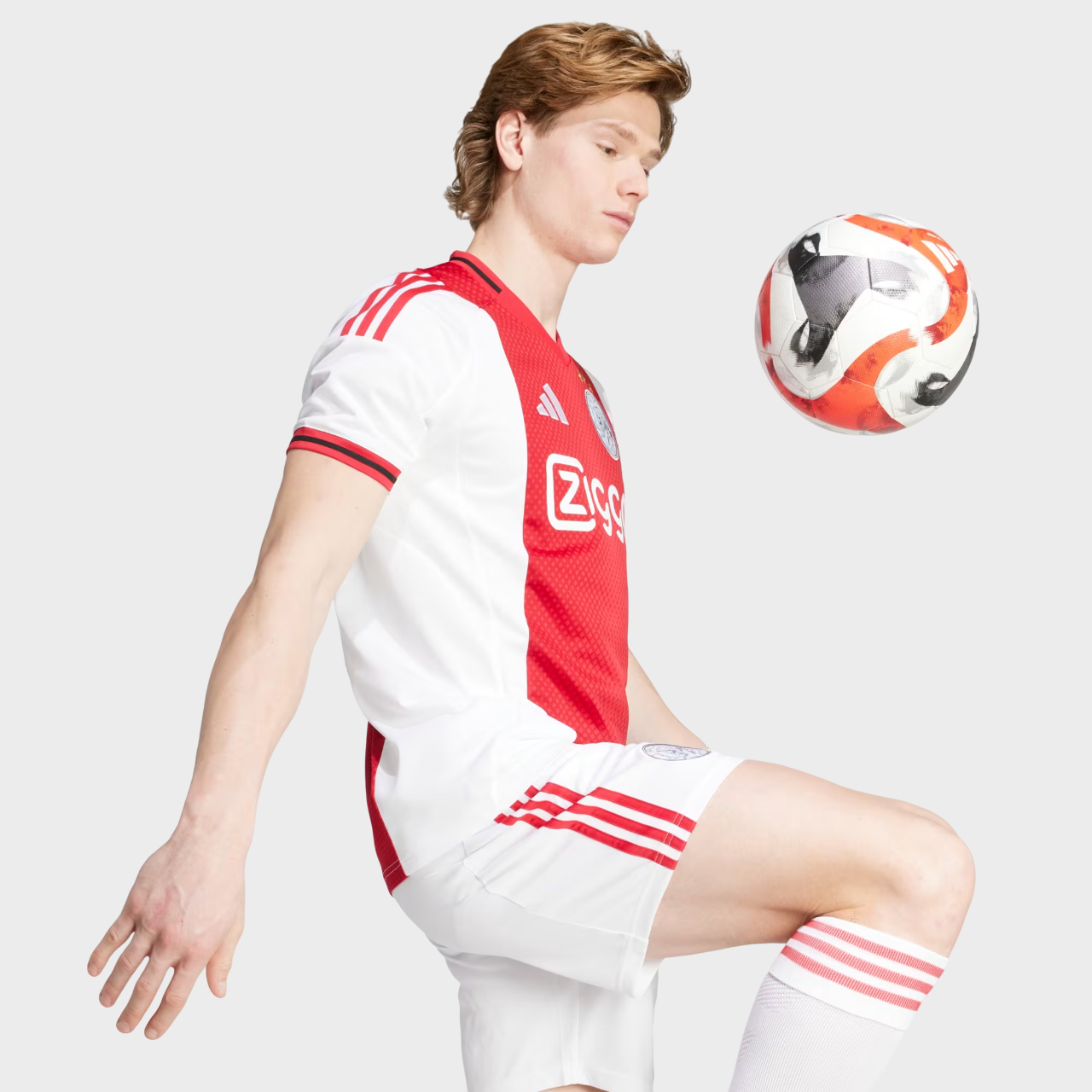 Camisa Ajax I 25/26 Torcedor adidas Masculina Vermelho e Branco
