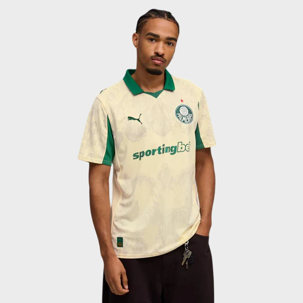 Camisa Palmeiras x KidSuper 25/26 Torcedor Masculina Bege