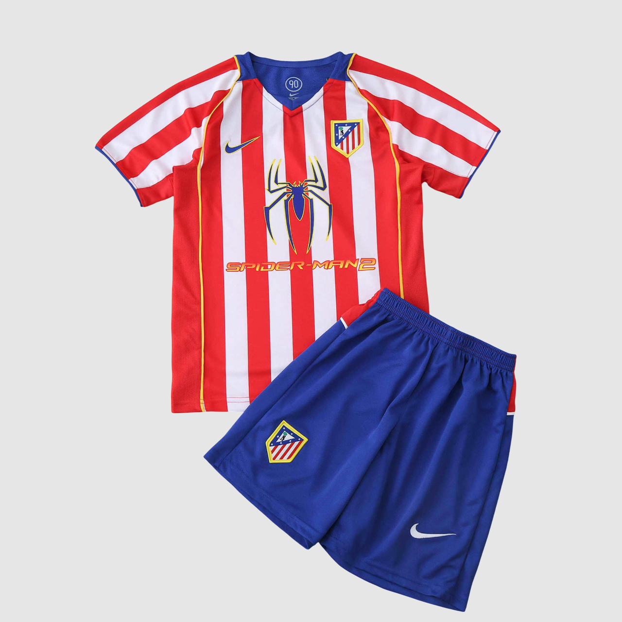 Conjunto Infantil Retrô Atlético De Madrid I 2004/2005 Spider Man
