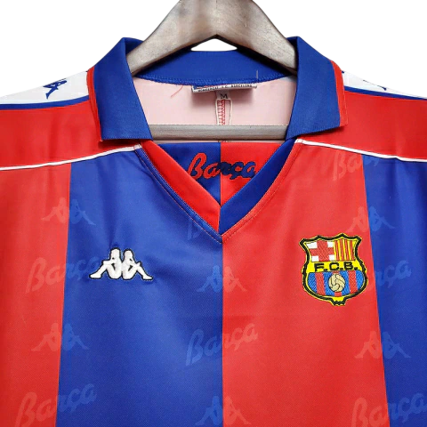 Camisa Retrô Barcelona I 1992/1995 Kappa Azul e Grená