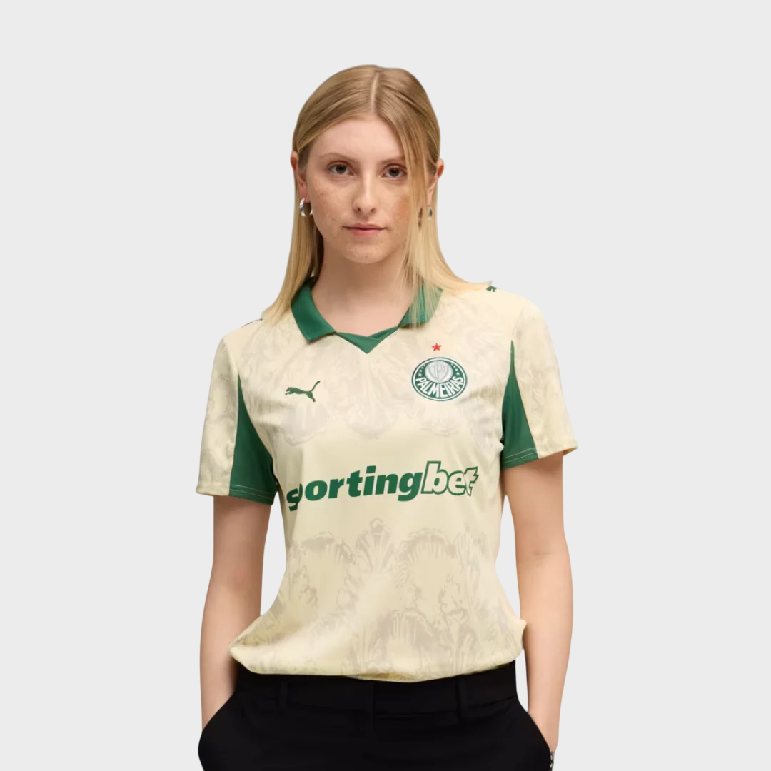 Camisa Palmeiras x KidSuper 25/26 Feminina Bege