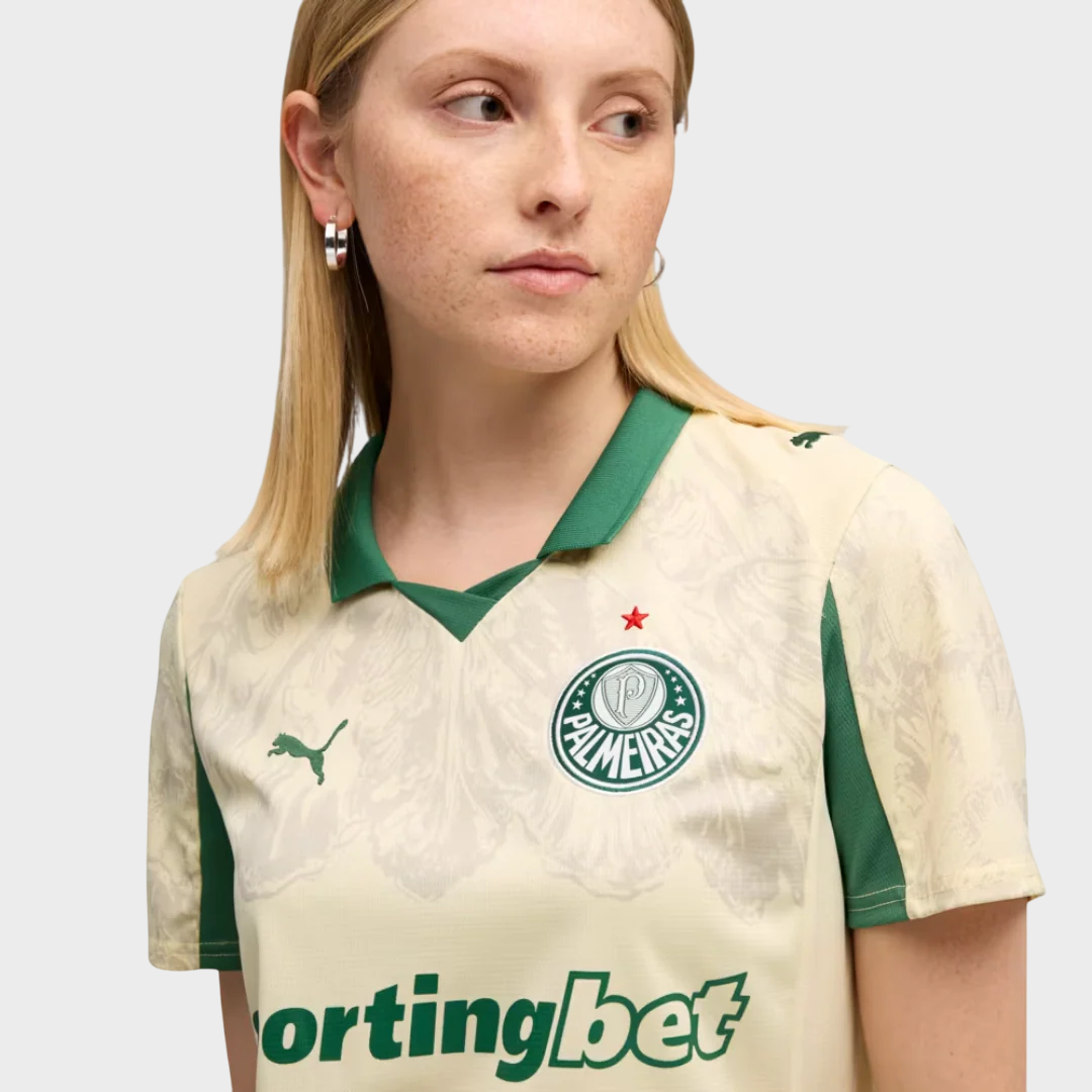 Camisa Palmeiras x KidSuper 25/26 Feminina Bege