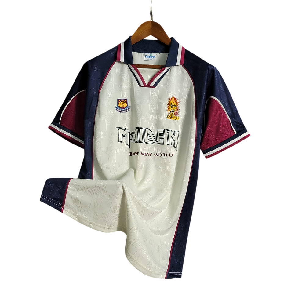 Camisa Retrô West Ham 1997 Iron Maiden Branco