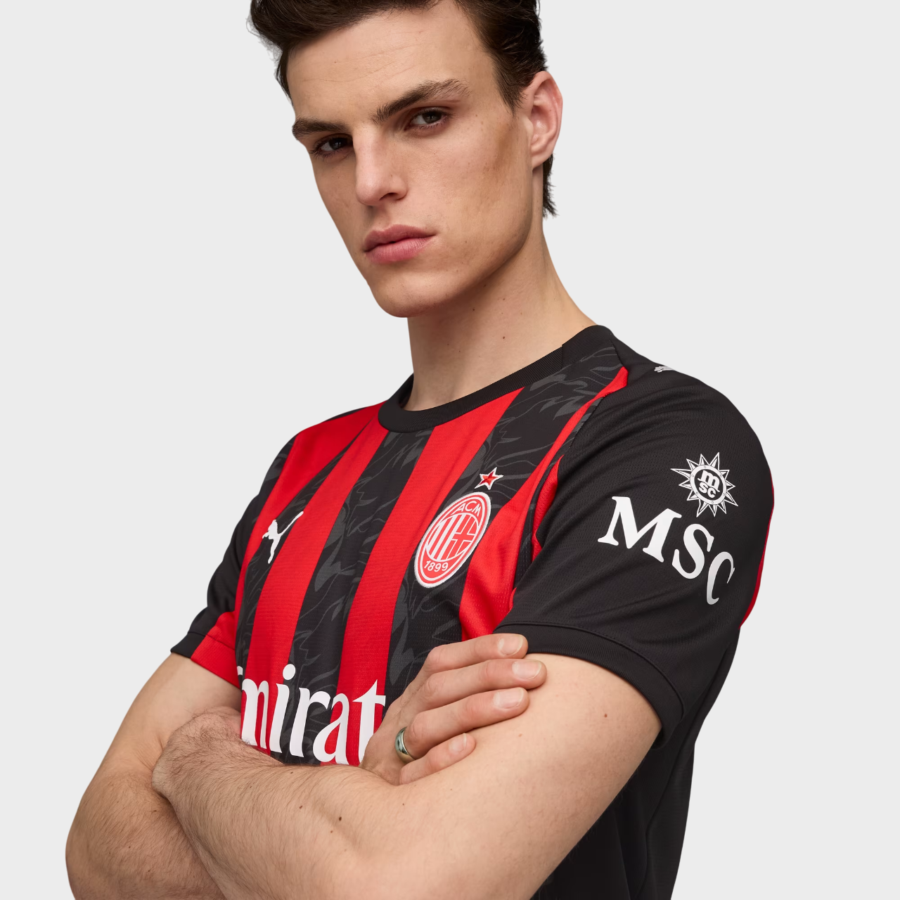 Camisa Milan I 25/26 Torcedor Puma Vermelha