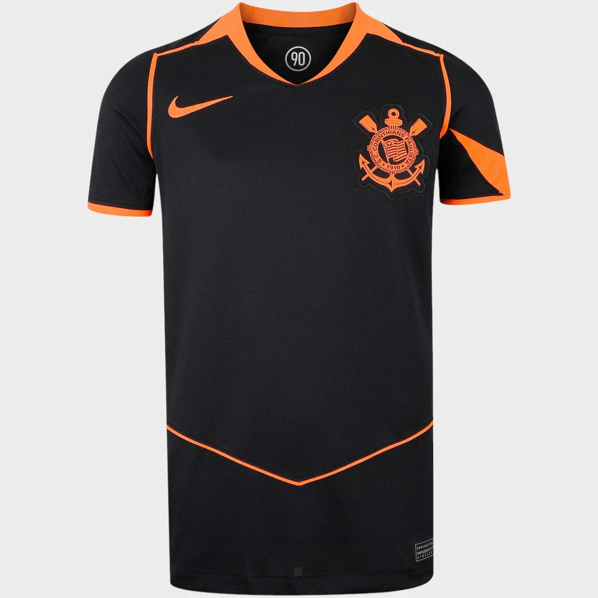 Camisa Nike Corinthians Total 90 III 25/26 Torcedor Masculina Preto e Laranja