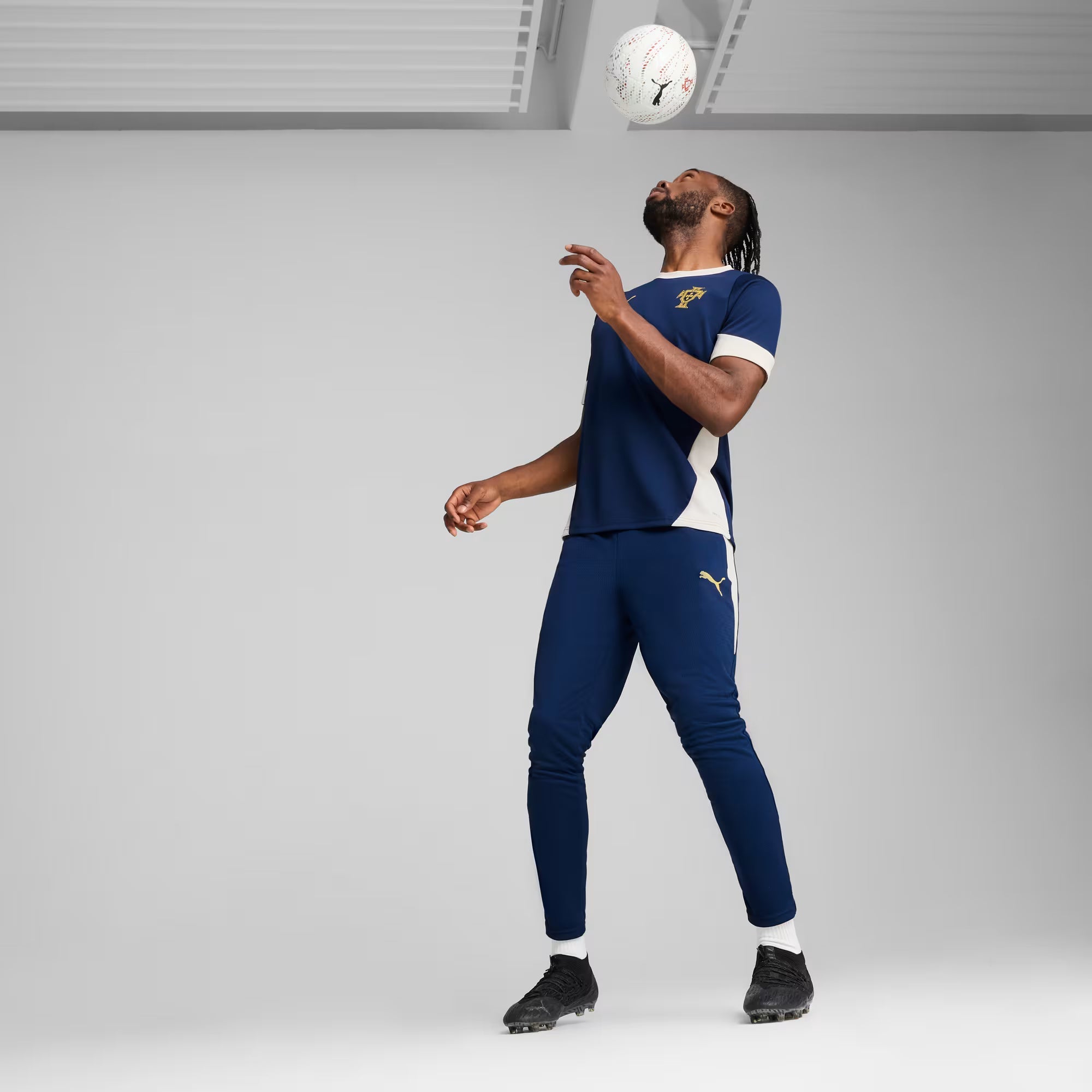 Camisa Portugal Treino 25/26 Torcedor Puma Masculina Azul Marinho