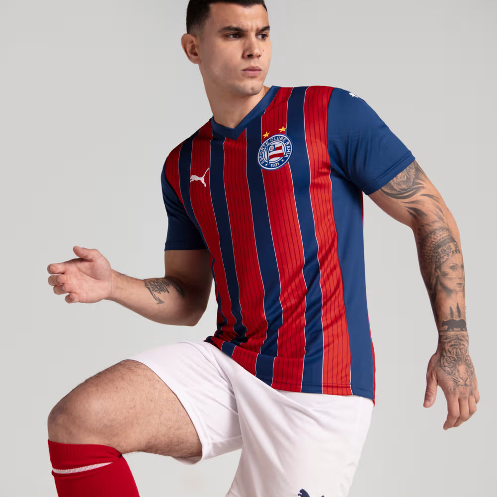 Camisa EC Bahia II 25/26 Torcedor Masculina Azul e Vermelho
