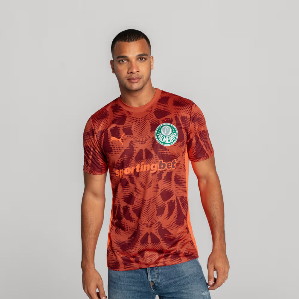 Camisa Palmeiras II Goleiro 25/26 Torcedor Puma Vermelha