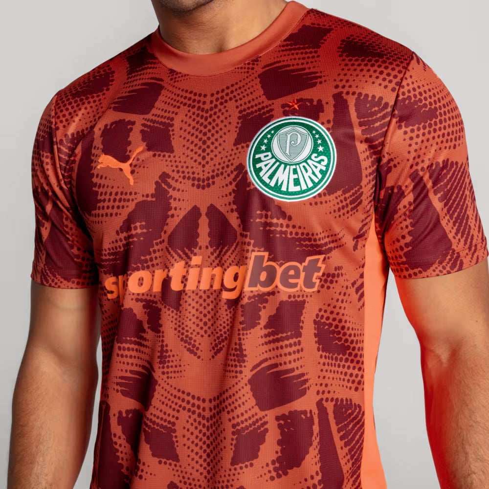 Camisa Palmeiras II Goleiro 25/26 Torcedor Puma Vermelha