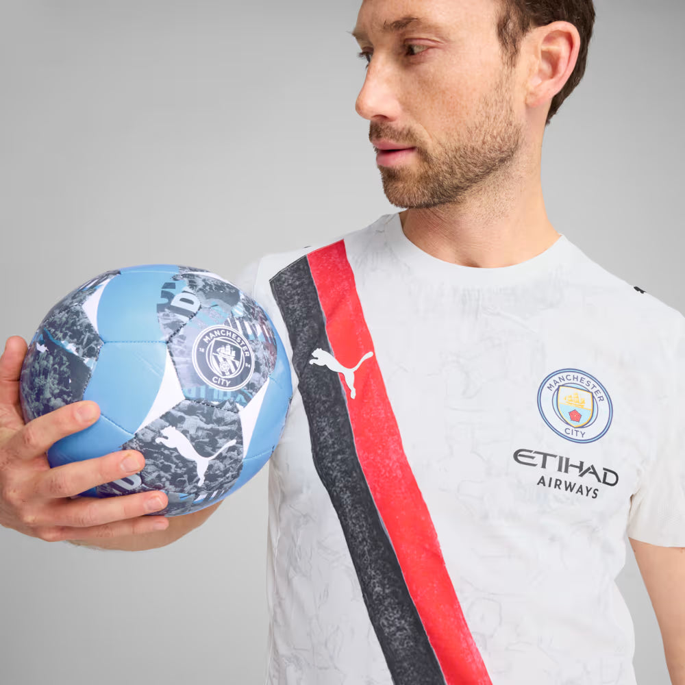 Camisa Manchester City x KidSuper 25/26 Torcedor Puma Masculina Branca