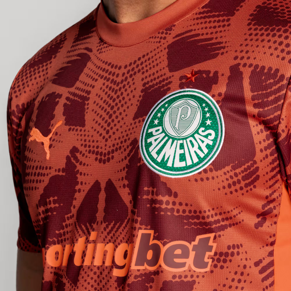 Camisa Palmeiras II Goleiro 25/26 Torcedor Puma Vermelha