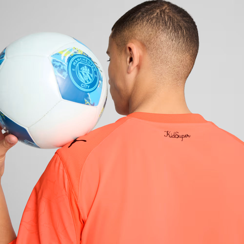 Camisa Manchester City x KidSuper 25/26 Torcedor Puma Masculina Laranja
