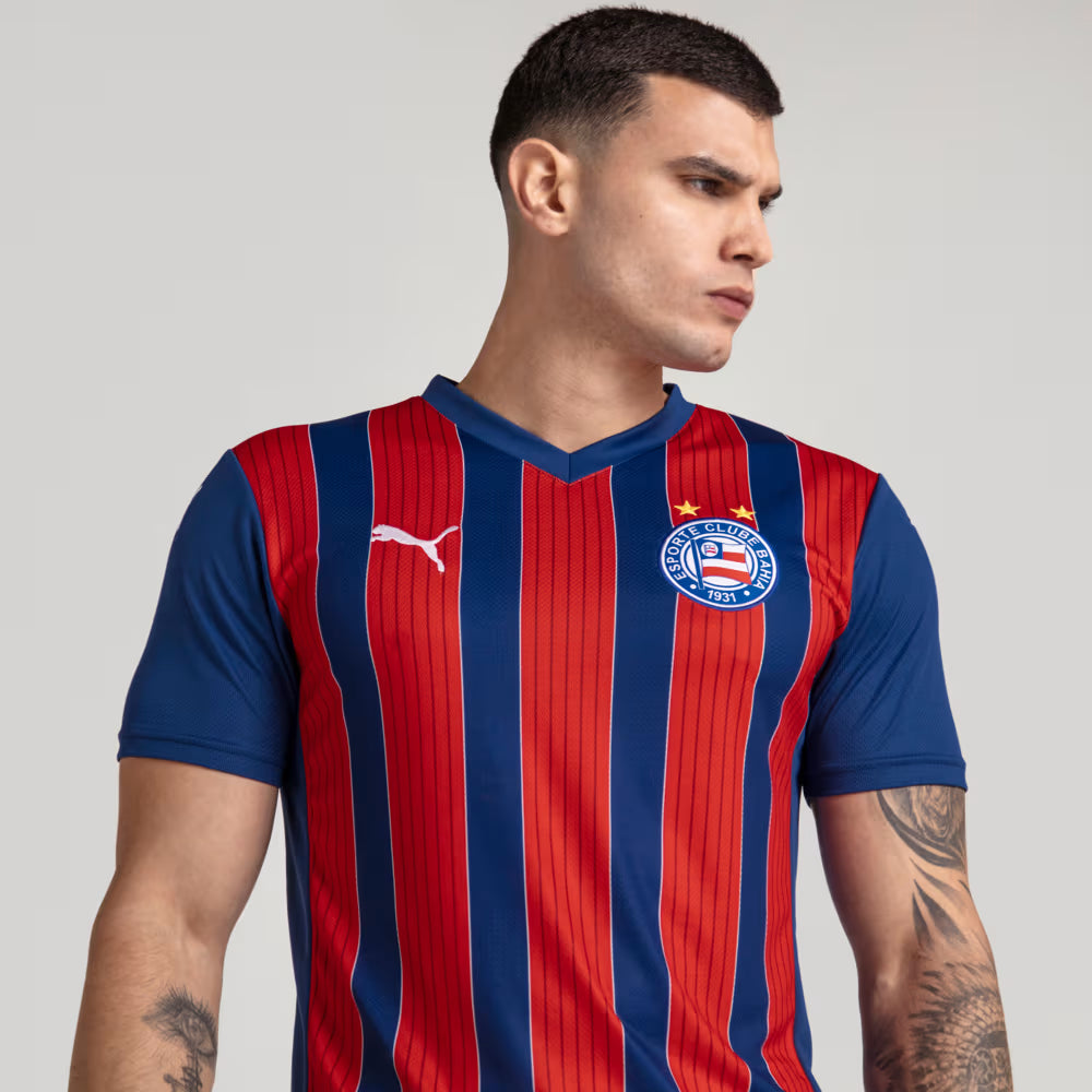 Camisa EC Bahia II 25/26 Torcedor Masculina Azul e Vermelho